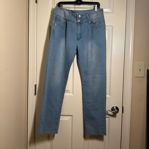 Kaba Jeans Denim - Kaba Jeans Classic Blue Women's Straight Leg Denim Jeans Size 22